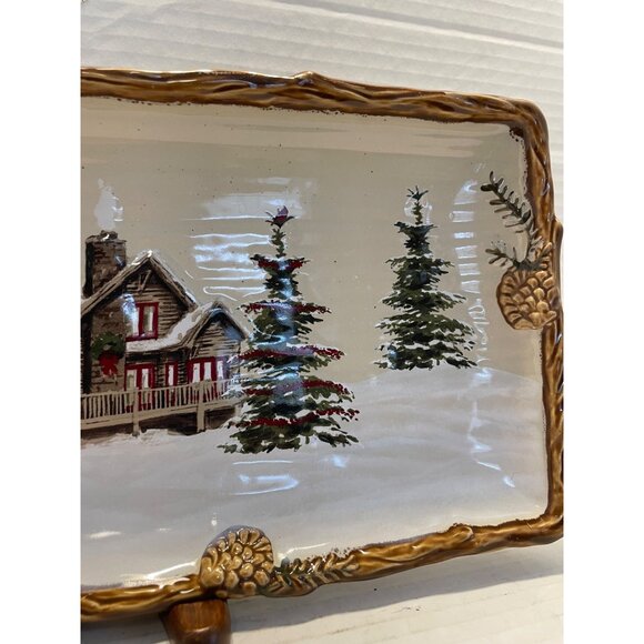 "Snow Valley" serving plate/plater by St. Nicholas Square - Picture 2 of 8